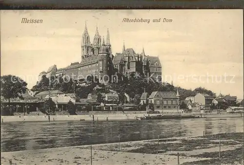 Meissen Elbe Sachsen Albrechtsburg und Dom Kat. Meissen