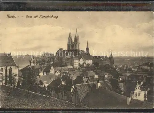 Meissen Elbe Sachsen Dom mit Albrechtsburg Kat. Meissen