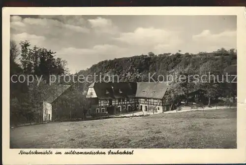 Meissen Elbe Sachsen Neudeckmuehle im Saubachtal Kat. Meissen