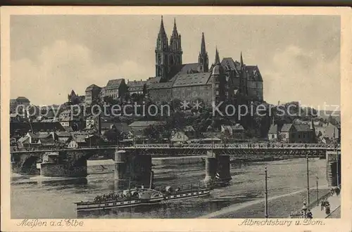 Meissen Elbe Sachsen Albrechtsburg und Dom Kat. Meissen