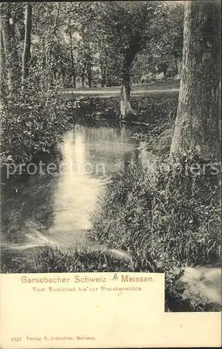 Meissen Elbe Sachsen Vom Buschbad bis zur Preiskermuehle Kat. Meissen