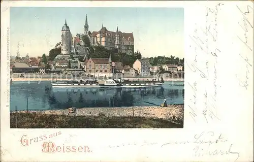 Meissen Elbe Sachsen Albrechtsburg und Dom Kat. Meissen