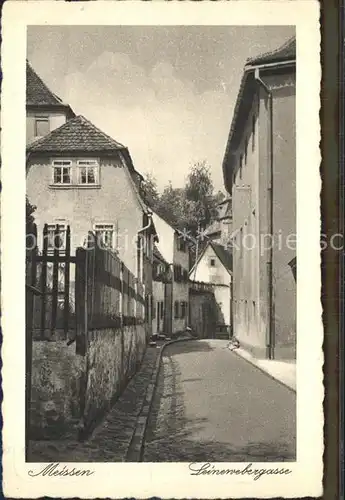 Meissen Elbe Sachsen Leinewebergasse Kat. Meissen