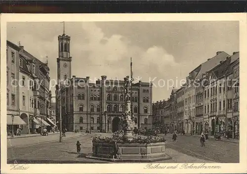 Zittau Rathaus Rolandbrunnen Kat. Zittau