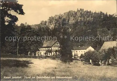 Jonsdorf Hotel zur Gondelfahrt Nonnenfelsen Kat. Kurort Jonsdorf