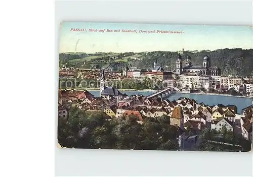 Passau Blick auf Inn Dom Priesterseminar Kat. Passau