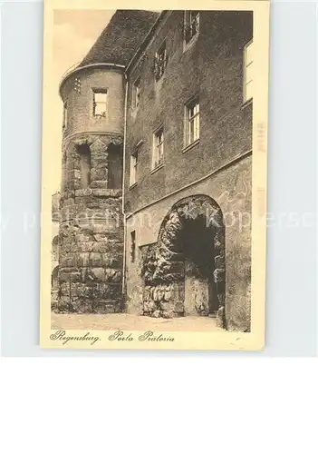 Regensburg Porta Praetoria Roemisches Castell Castra Regina Kat. Regensburg