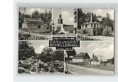 Schellerhau Kirche Pension Heidehof Kat. Altenberg