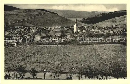 Freden Leine Ortsansicht mit Kirche Kat. Freden (Leine)