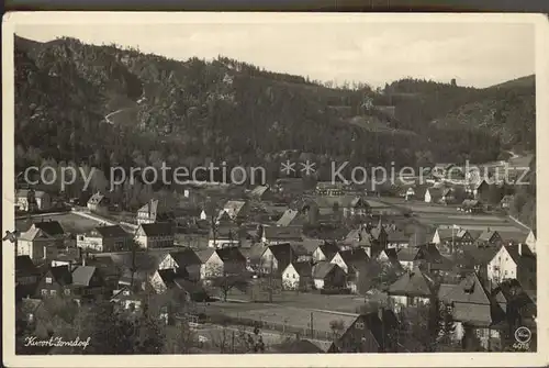 Jonsdorf Ausblick vom Hyronimusstein Zittauer Gebirge Kat. Kurort Jonsdorf