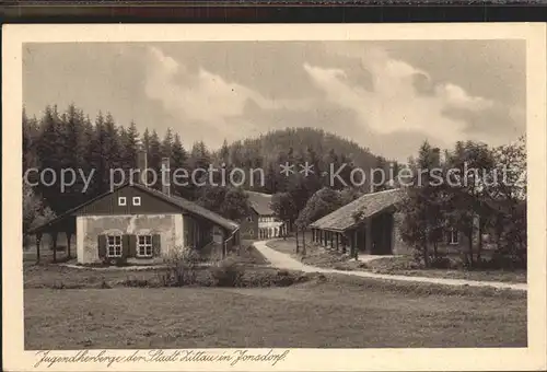 Jonsdorf Jugendherberge der Stadt Zittau Kupfertiefdruck Silesia Karte Nr 888 Kat. Kurort Jonsdorf