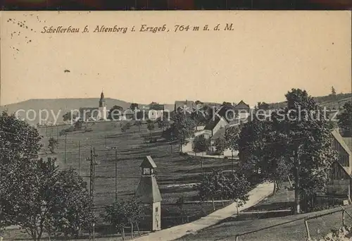 Schellerhau Ortsansicht mit Kirche Kat. Altenberg