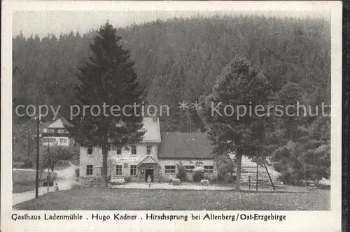 Hirschsprung Gasthaus Ladenmuehle Kat. Altenberg