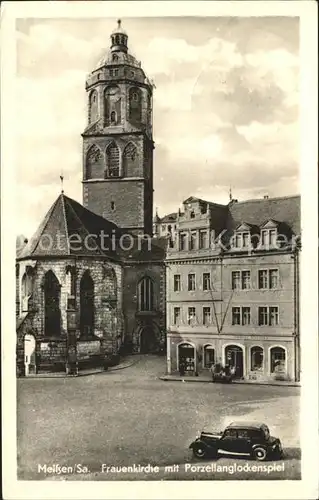 Meissen Elbe Sachsen Frauenkirche und Porzellanglockenspiel Kat. Meissen