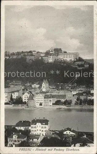 Passau Altstadt mit Festung und Oberhaus Kat. Passau