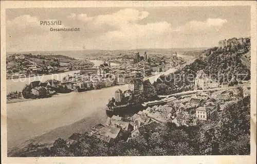 Passau Gesamtansicht Kat. Passau