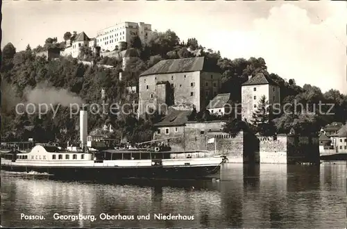 Passau Georgsburg Ober  und Niederhaus Kat. Passau