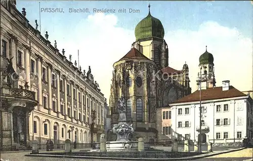 Passau Bischoefliche Residenz mit Dom Kat. Passau