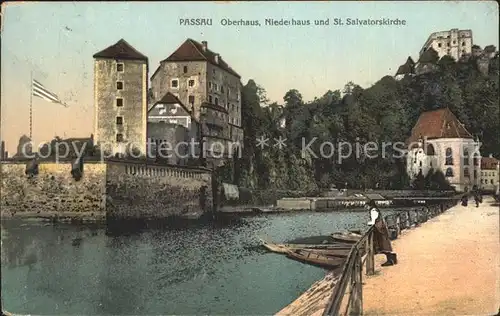 Passau Oberhaus Niederhaus und Sankt Salvatorskirche Kat. Passau