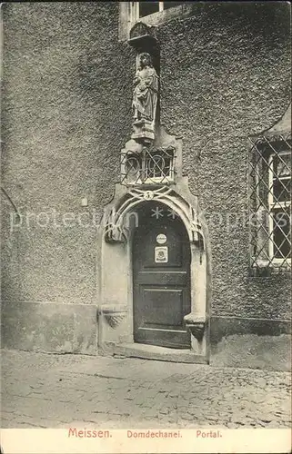 Meissen Elbe Sachsen Domdechanei Portal Kat. Meissen