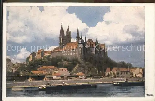 Meissen Elbe Sachsen Albrechtsburg und Dom Kat. Meissen