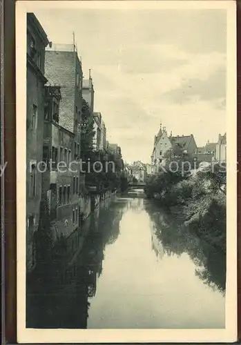 Meissen Elbe Sachsen Blick von der Schulbruecke Kat. Meissen