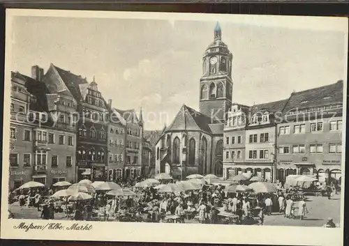 Meissen Elbe Sachsen Markt Kat. Meissen