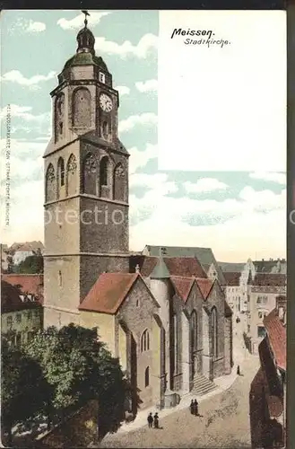Meissen Elbe Sachsen Stadtkirche  Kat. Meissen