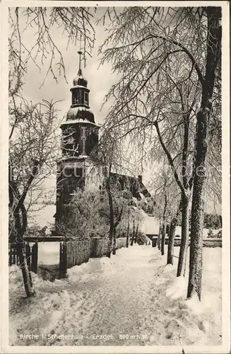 Schellerhau Kirche Winter Kat. Altenberg