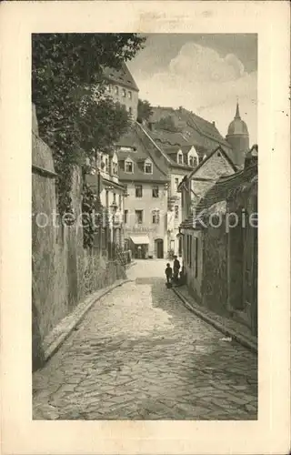 Meissen Elbe Sachsen Blick von der Leinewebergasse Kat. Meissen