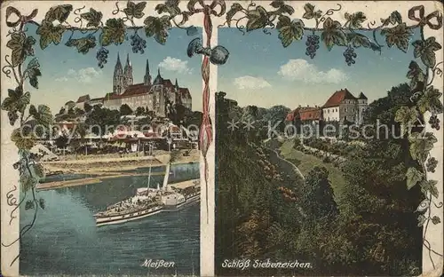 Meissen Elbe Sachsen Schloss Siebeneichen Kat. Meissen