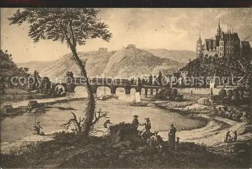 Meissen Elbe Sachsen Albrechtsburg 1776 Kat. Meissen