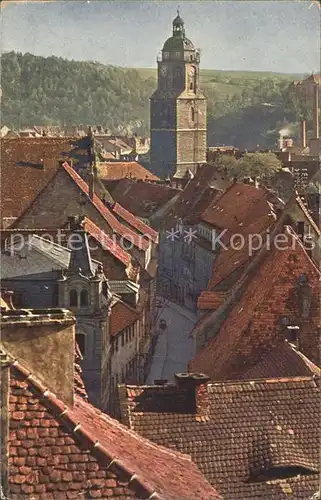 Meissen Elbe Sachsen Blick vom Schlossberg Kat. Meissen