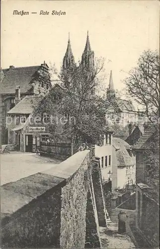 Meissen Elbe Sachsen Rote Stufen Kat. Meissen