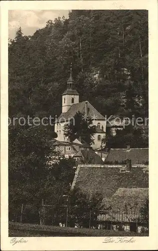 Oybin Kirche Berg Oybin Zittauer Gebirge Kupfertiefdruck Kat. Kurort Oybin