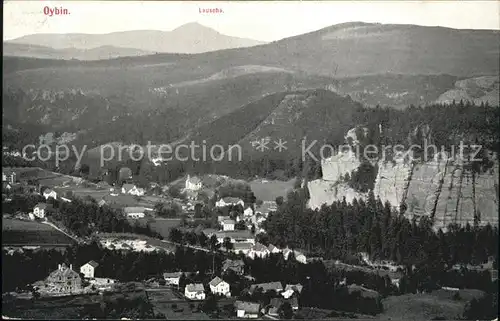 Oybin Panorama Zittauer Gebirge Lauscha Kat. Kurort Oybin