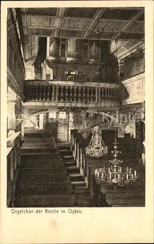Oybin Orgelchor der Kirche Serie Deutsche Heimatbilder Kat. Kurort Oybin