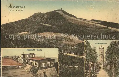 Oybin Hochwald Baude Aussichtsturm Zittauer Gebirge Kat. Kurort Oybin