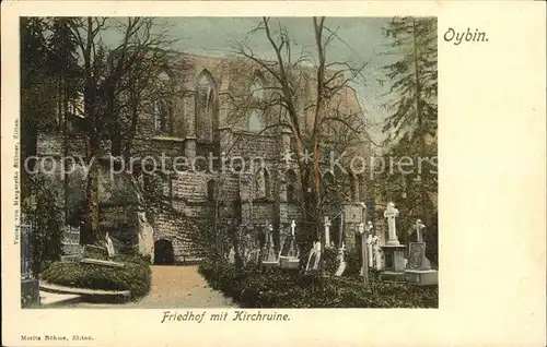 Oybin Kirchruine Friedhof Berg Oybin Zittauer Gebirge Kat. Kurort Oybin