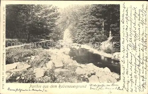 Rabenau Sachsen Rabenauergrund Bachlauf Kat. Rabenau Sachsen