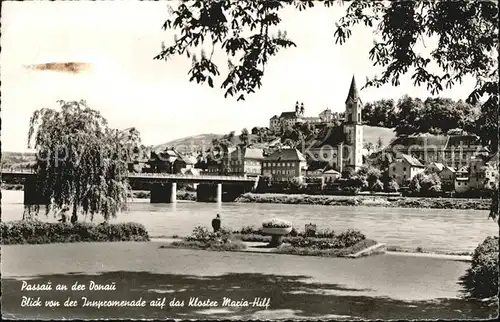 Passau Inn Promenade Kloster Maria Hilf Kat. Passau