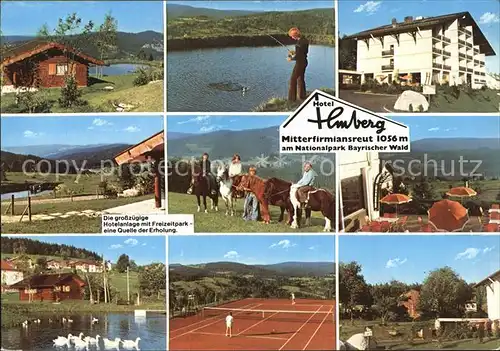 Mitterfirmiansreut Hotel Almberg Ferienhaeuser Schwanenteich Tennis Reiten Angeln Kat. Philippsreut