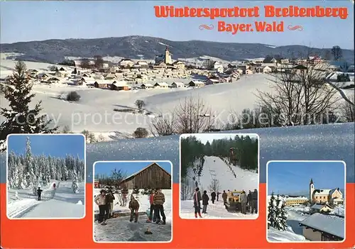 Breitenberg Niederbayern Panorama Wintersportort Loipen Curling Kat. Breitenberg