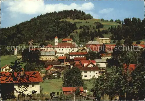 Mauth Niederbayern Ortsansicht mit Kirche Bayerischer Wald Kat. Mauth