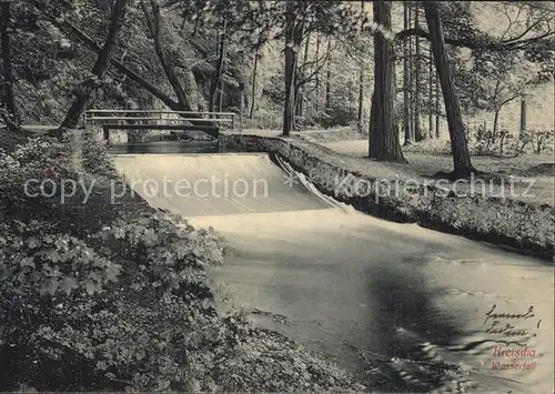 Kreischa Waldpartie Wasserfall Kat. Kreischa Dresden