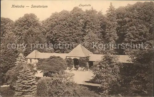 Kreischa Sanatorium Liegehalle Kat. Kreischa Dresden