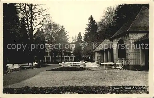 Kreischa Sanatorium Liegehalle Park Kat. Kreischa Dresden