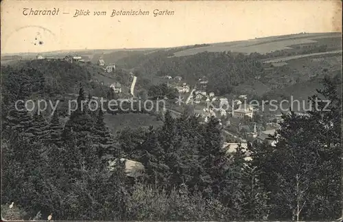 Tharandt Panorama Blick vom Botanischen Garten Kat. Tharandt