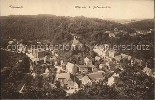 Tharandt Panorama Blick von der Johanneshoehe Englers Postkarte Kat. Tharandt