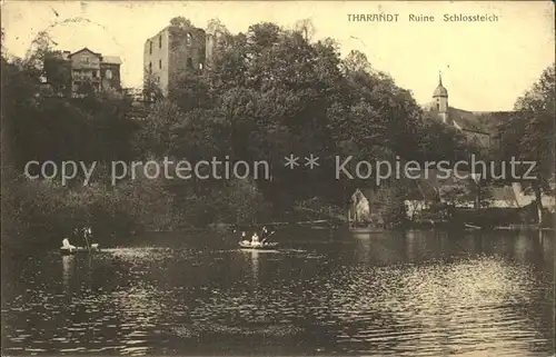 Tharandt Ruine Schlossteich Kirche Kat. Tharandt